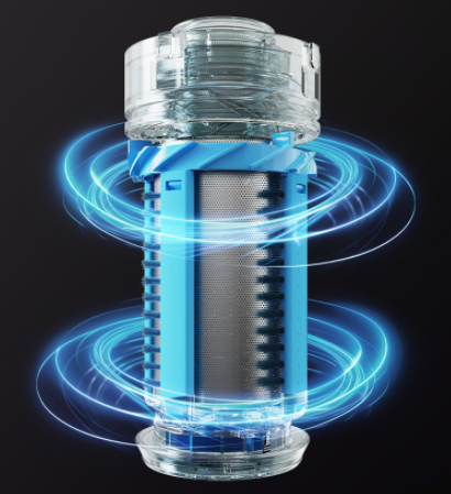 水旋風(fēng)式自刷洗 + 反沖洗排污